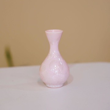 臺灣/🌸花瓶 花盆 陶瓷 插花 水培景德鎮陶瓷迷你小號冰晶結晶釉花瓶簡約擺件玄關博古架清新裝飾品