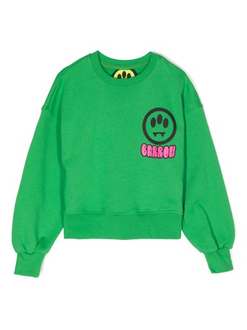 Barrow kids - logo-print cotton sweatshirt - kids - Cotton - 10 yrs - Green
