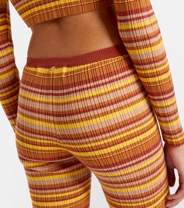 Bananhot Ann ribbed-knit striped flared pants