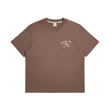 EDWIN BLUE TRIP 印地安寬版短袖T恤-男款 (灰褐色) #上衣