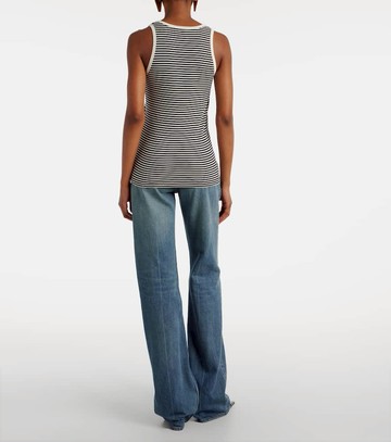 Saint Laurent Cassandre cotton jersey tank top