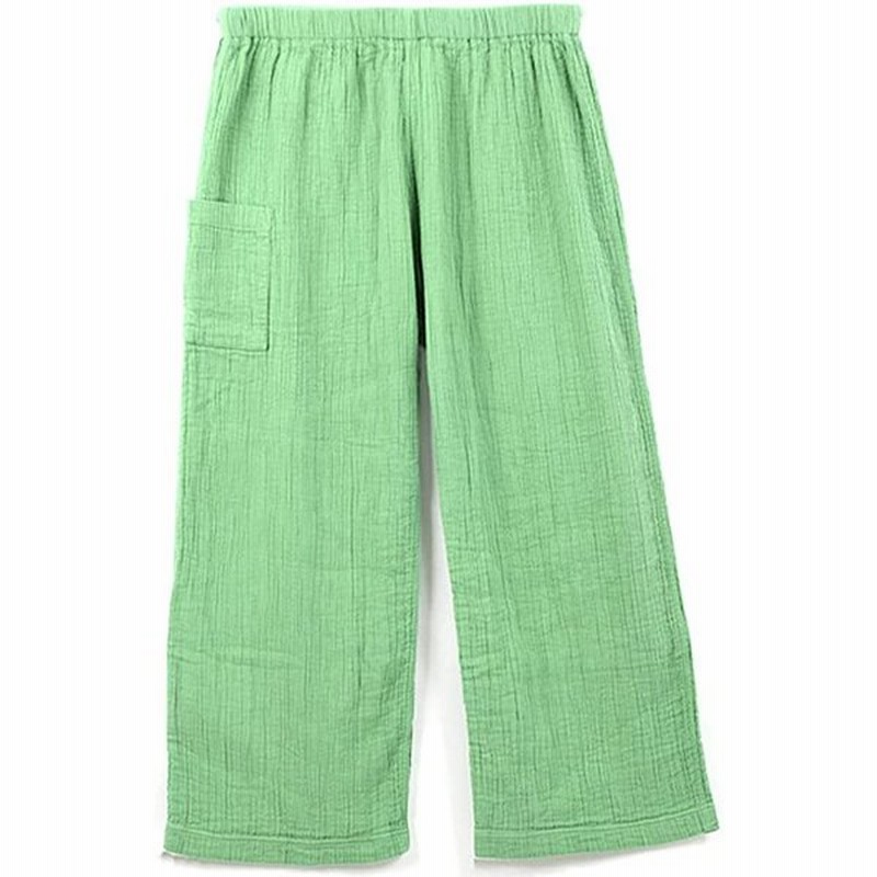 お肌 優しい ダブルガーゼ パンツ ゆったり シルエット 楊柳 生地 素材 クレープ 綿 100 丈短 ショート 丈 体温 Sc 通販 Lineポイント最大0 5 Get Lineショッピング