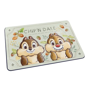 【Disney 迪士尼】軟式珪藻土吸水地墊-復古風 榛果奇奇蒂蒂 （60x40x0.5cm） _廠商直送