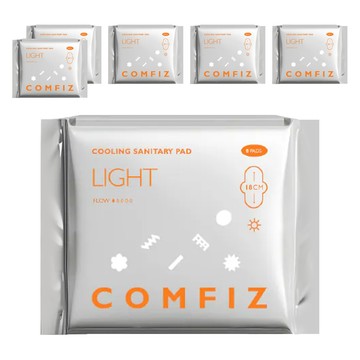 COMFIZ 康菲 超薄涼感衛生棉 量少型  18cm  8片  6包