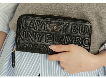 PLAYBOY - 拉鍊長夾 Superb系列 - 黑色