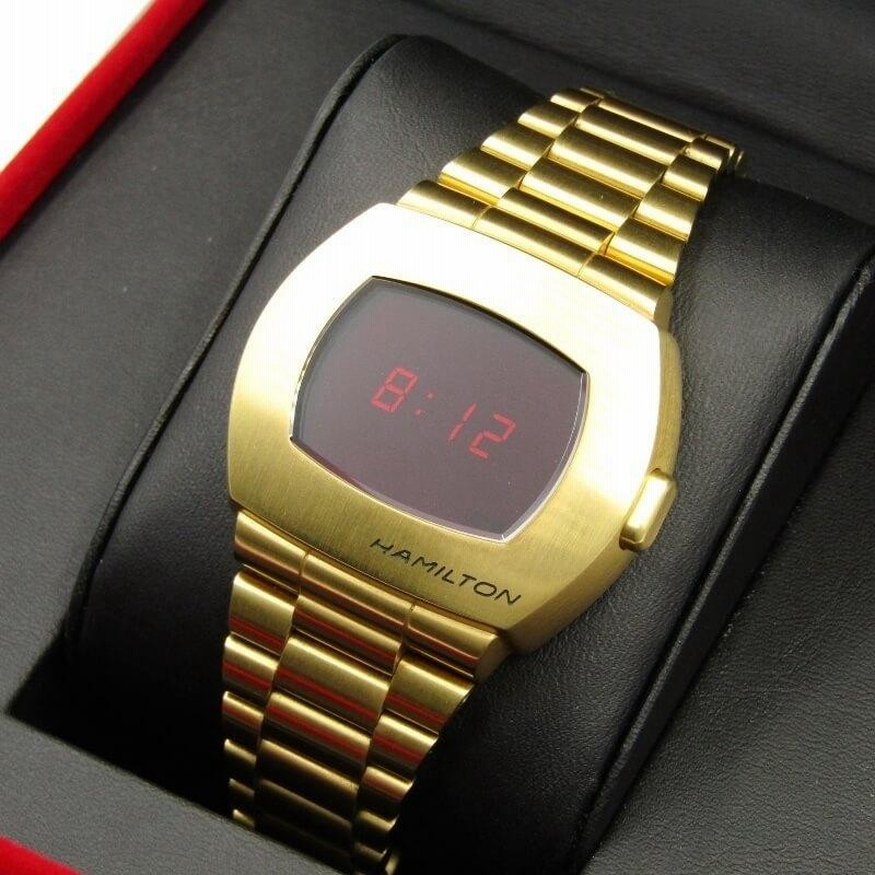 良品 HAMILTON ハミルトン H52424130 PSR Digital Quartz 1970本限定 パルサー ゴールド 30010991 |  LINEブランドカタログ