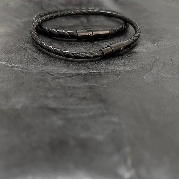 極致黑 | 黑色 | 皮繩手環