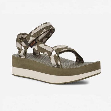 TEVA 涼鞋 FLATFORM UNIVERSAL 墨綠 厚底 織帶 女 TV1008844BBOV