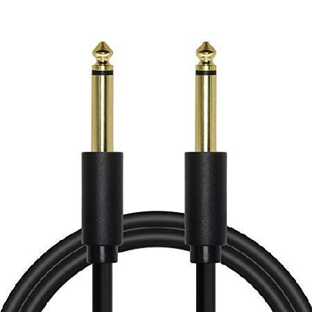 6.35mm Mono Guitar Instrument Cable,Straght TS Male to Straght TS Male Unbalanced Patch Cords,for Electric Bass Guitar,Amplifier Speaker,Line-