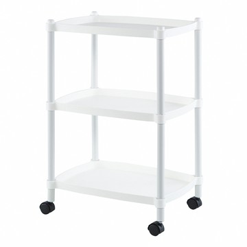 E-home Lightart輕量化三層長方收納置物推車-三色可選白色