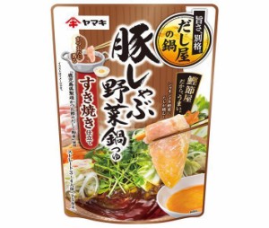 ヤマキ 豚しゃぶ野菜鍋つゆ すき焼き仕立て 750g×12袋入×(2ケース)｜ 送料無料