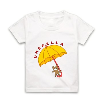 字母U-UMBRELLA短袖T恤-白