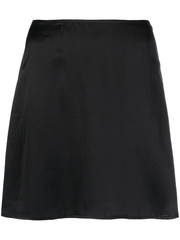 Reformation - Benson silk miniskirt - women - Silk - 8 - Black