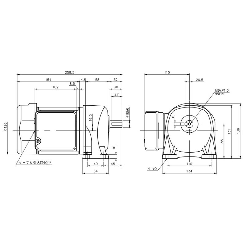 ニッセイ ギヤードモーター G3L18N30-MM01TNNTB2 平行軸 脚取付 0.1kW 減速比1/30 三相 200V ブレーキ付 軸炭素鋼  ターミナルボックス付 通販 LINEポイント最大0.5%GET LINEショッピング