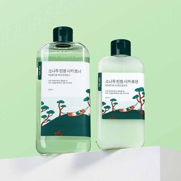 ROUND LAB For Men Pine Calming Cica Toner/Lotion Set (Toner 300ml+Lotion 200ml)