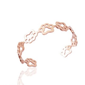 玫瑰金手環 純銀手鍊 -可愛動物爪印造型生日情人節禮物女飾品73cj37【獨家進口】【米蘭精品】