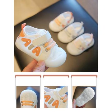 學步鞋男女寶寶鞋子嬰兒鞋軟底防滑春季新款0-1一3歲網面透氣單鞋