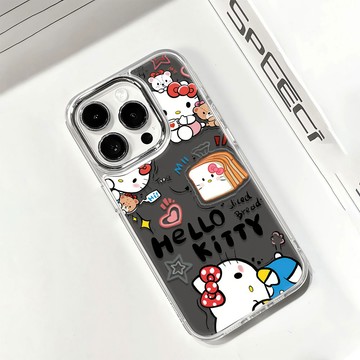 土司趣味KT手機殼 適用iPhone16 15 14 13 12 11 promax i16防摔手機殼 鏡面卡通手機殼