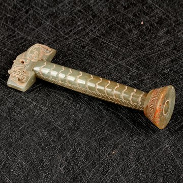 190.12克舊藏 老和田玉劍飾一套 劍柄 擺件 老玉收藏