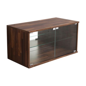 【澄境】低甲醛橫式鏡面玻璃展示櫃 80*40 公仔櫃 玻璃櫃集成木紋