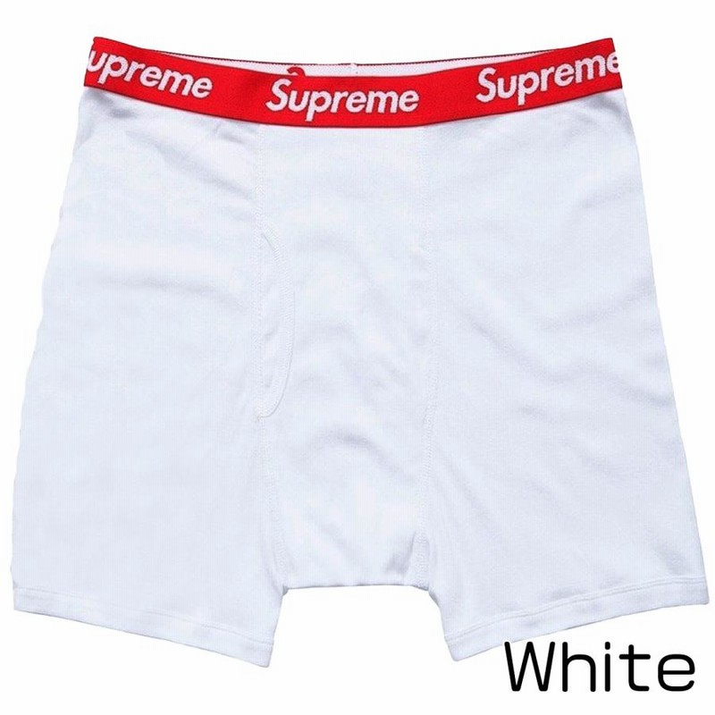 新品未使用】SupremeボクサーパンツWhite 荒々しい M 1枚
