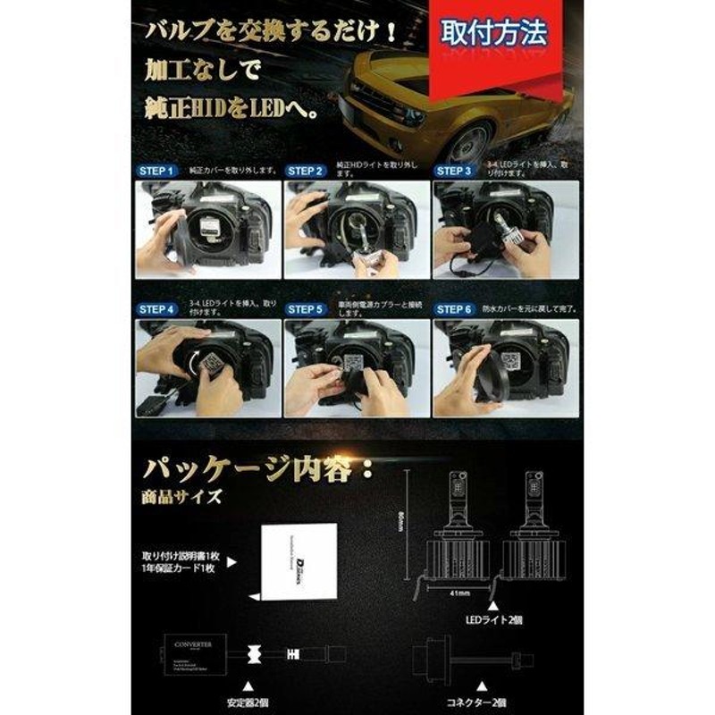 D4S/D4R 業界初 無加工で純正HIDをLED化 アテンザワゴン【ATENZA WAGON