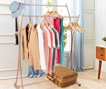 落地晾衣架雙桿式陽臺室內涼衣架曬架移動x型曬被子架臥室掛衣架DF  都市時尚