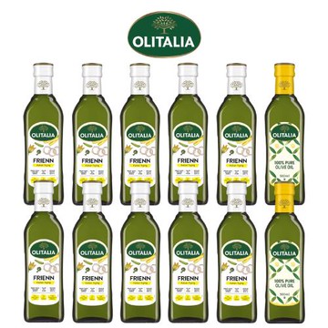 Olitalia 奧利塔 高溫專用葵花油500ml x10罐+純橄欖油500ml x2罐-ECTV