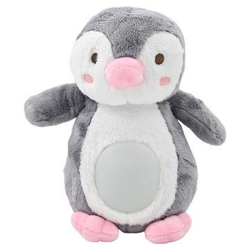 小牛津 安撫企鵝寶貝 分離式機芯 可拆出方便清洗 可愛企鵝造型 材質舒適親膚 播放輕柔搖籃曲可調整音量  24.2 x 20 x 14cm  灰色  1個