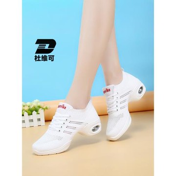 杜維可舞蹈鞋成人廣場舞鞋女軟底網面水兵跳舞鞋子透氣運動鞋夏季