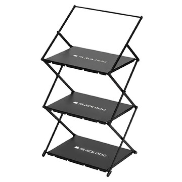 BLACK DOG 黑狗 戶外多功能置物架 黑色 3層 露營收納好幫手  1個