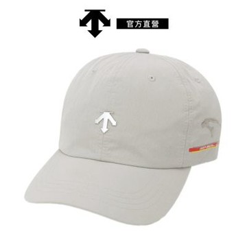 【DESCENTE】迪桑特 中性 水洗尼龍棒球帽 老帽 運動帽(米色)