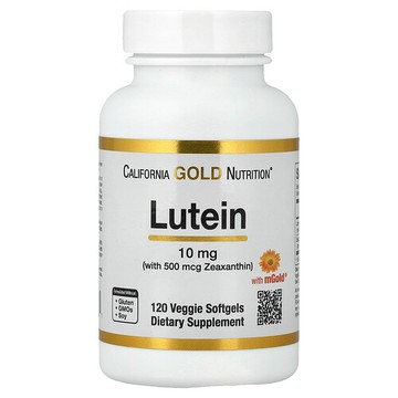 California Gold Nutrition, 葉黃素和玉米黃質，來自萬壽菊提取物，120 粒素食軟膠囊