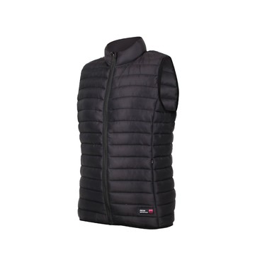 firestar 女立領鋪棉背心-禦寒 休閒 無袖 上衣 黑