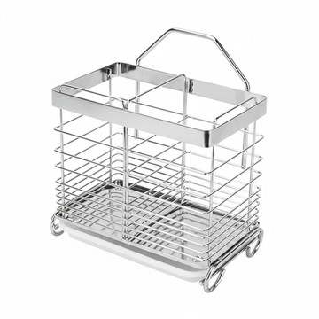 304不鏽鋼壁掛/站立餐具筒 瀝水孔設計  1個