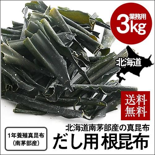 業務用 根昆布(真昆布) (3kg)   だし昆布 だし用 北海道 白口浜 大容量 送料無料