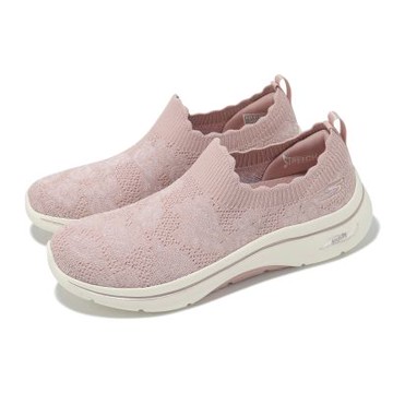 Skechers 休閒鞋 Go Walk Arch Fit 2 女鞋 粉紅 米 支撐 緩震 襪套 健走鞋 125329MVE
