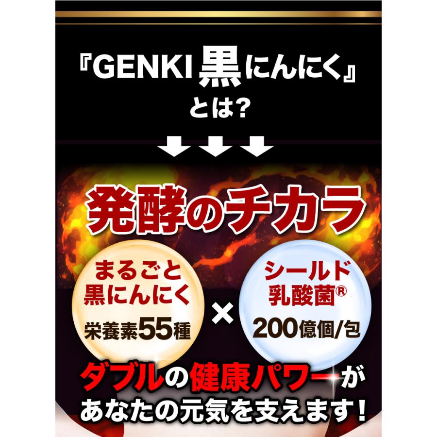 GENKI黒にんにく 1箱(5gx30包) 醗酵黒生姜 ガシュツ末 梅エキス 野菜酵素　フラクトオリゴ糖 シールド乳酸菌 黒ニンニク サプリ 健康 腸活 国産素材 メール便