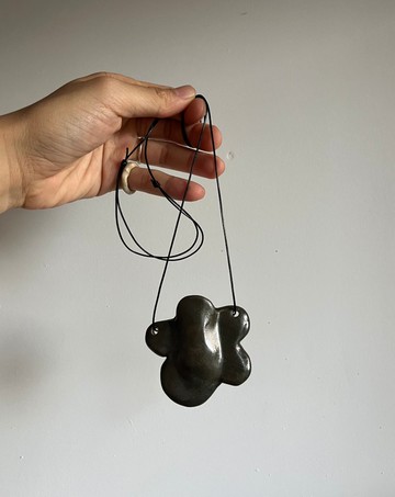 陶瓷花朵造型項鍊