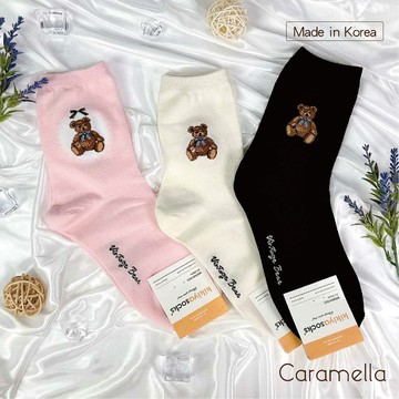 【Caramella】女生襪子 正韓襪 小熊襪子 韓國襪子 可愛襪子 襪子女中筒 中筒襪 襪子 卡通襪 熊熊襪子 休閒襪