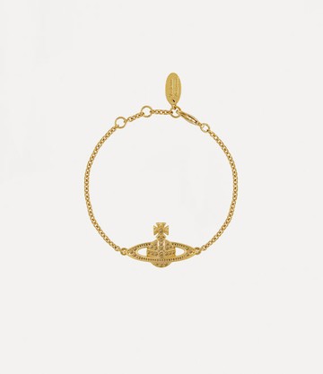 Vivienne Westwood Mini Bas Relief Chain Bracelet Gold Topaz Women