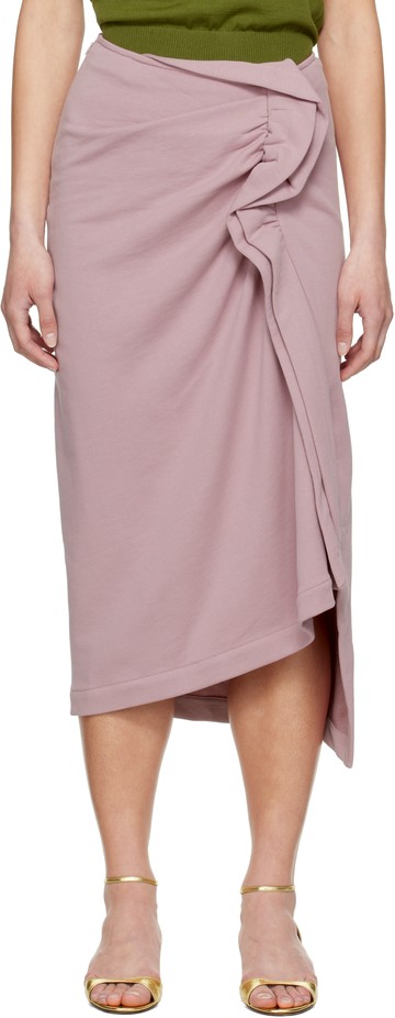 Dries Van Noten 粉色 Ruffled Cotton 半身裙