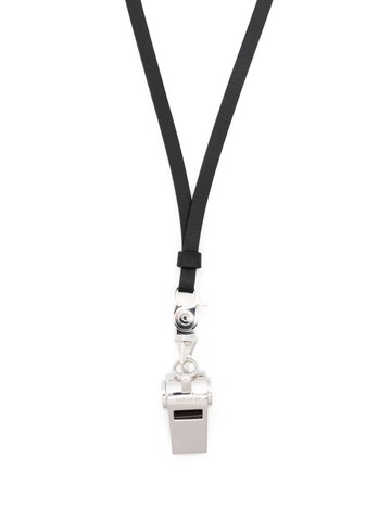 AMBUSH - whistle leather necklace - unisex - Calf Leather/Brass - One Size - Silver