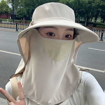 現貸隔日達414💥全方位帽子透氣防曬面罩遮臉護頸一體太陽帽紫外線戶外遮陽帽夏季