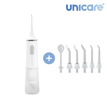 口腔保健組合-unicare USB充電攜帶型高效電動沖牙機+專業噴嘴組