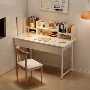 ??快速出貨 可開發票 化妝桌書桌書架一體家用抽屜學習桌簡約電腦桌子臥室寫字桌椅組合