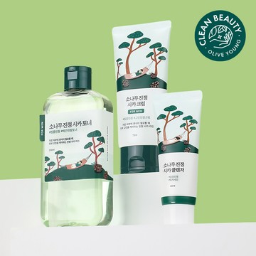 ROUND LAB For Men Pine Calming Toner/Cream Set (+Cleanser 40mL)