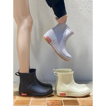 時尚防水雨鞋女防滑成人短筒雨靴男工作膠鞋情侶款中筒水鞋套鞋