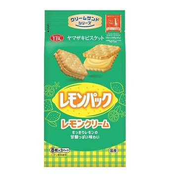 【江戶物語】YBC 方型檸檬風味夾心餅乾 16入 夾心餅乾 檸檬 餅乾 點心 下午茶  日本必買 日本原裝