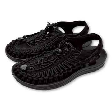 KEEN UNEEK 彈性編織涼鞋 女 黑色 溯溪鞋 戶外防滑護趾 休閒羅馬涼拖鞋 沙灘鞋 情侶鞋 1014099